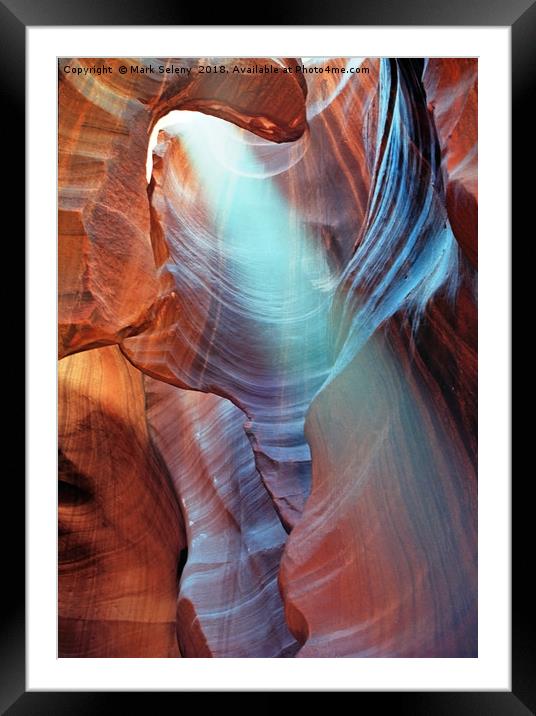 All colors of Antelope Canyon - 5 Framed Mounted Print by Mark Seleny