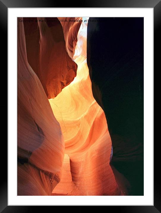 All colors of Antelope Canyon - 7 Framed Mounted Print by Mark Seleny