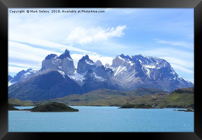 Torres del Pane Mountain Range Framed Print by Mark Seleny
