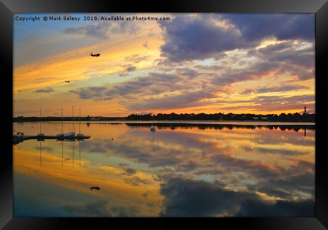 Sunset over the Pleasure Bay, Boston Harbor Framed Print by Mark Seleny