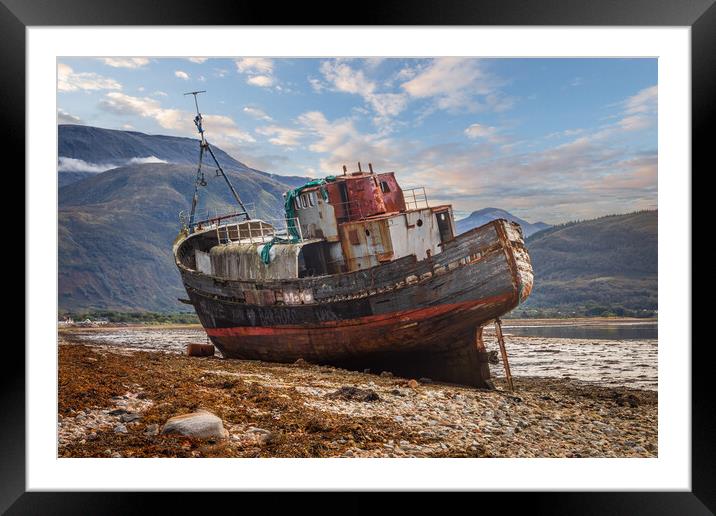 Corpach Wreck and Ben Nevis  Framed Mounted Print by Tony Keogh