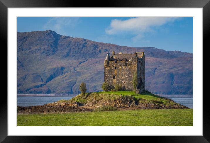 Castle Stalker on Loch Linnhe Framed Mounted Print by Tony Keogh