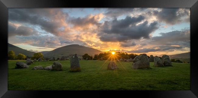 Castlerigg Stone Circle at Sunrise Framed Print by Tony Keogh