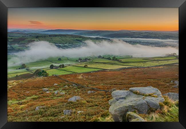Misty Morning in the Air Valley Framed Print by Tony Keogh