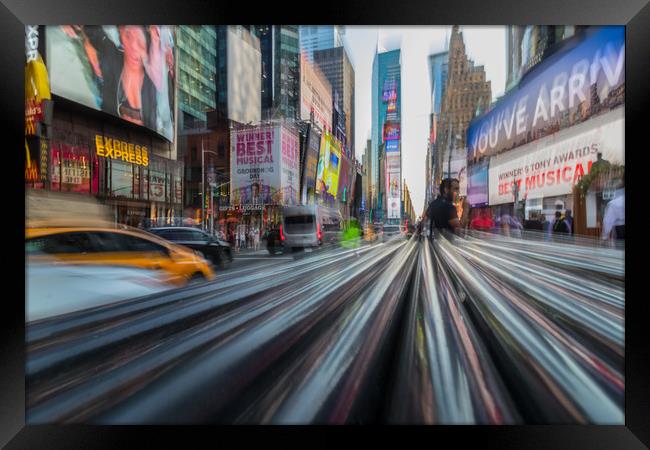 Times Square in New York Framed Print by Tony Keogh