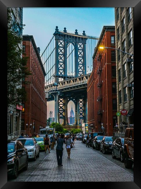 Brooklyn Bridge  Framed Print by Tony Keogh