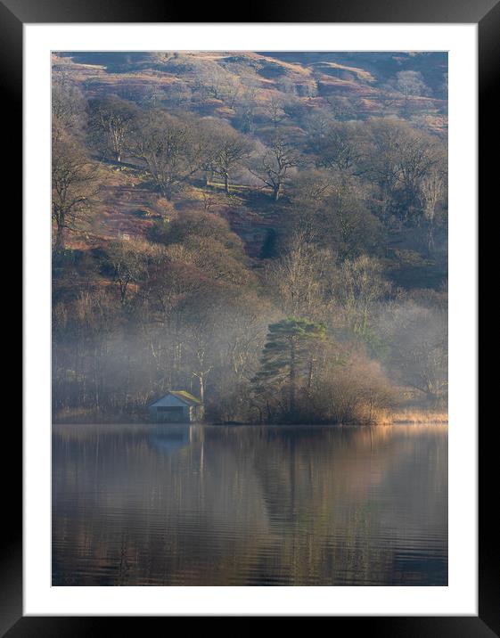 The Boat House on Rydal Water in the Lake District Framed Mounted Print by Tony Keogh