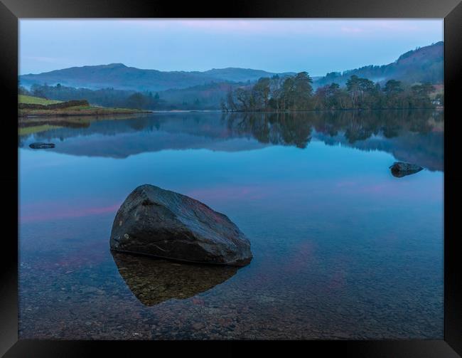 Rydal Water in the Lake District  Framed Print by Tony Keogh