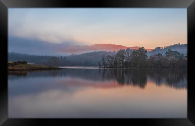 Rydal Water sunrise in the Lake District Framed Print by Tony Keogh