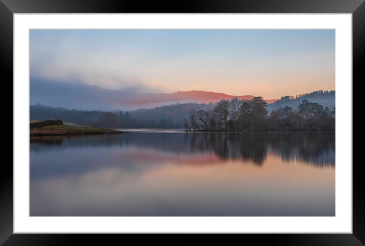 Rydal Water sunrise in the Lake District Framed Mounted Print by Tony Keogh