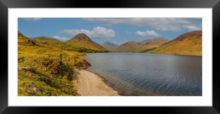 Wast Water in the Lake District - Panorama  Framed Mounted Print by Tony Keogh