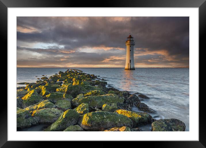 Perch Rock Lighthouse at New Brighton near Liverpo Framed Mounted Print by Tony Keogh