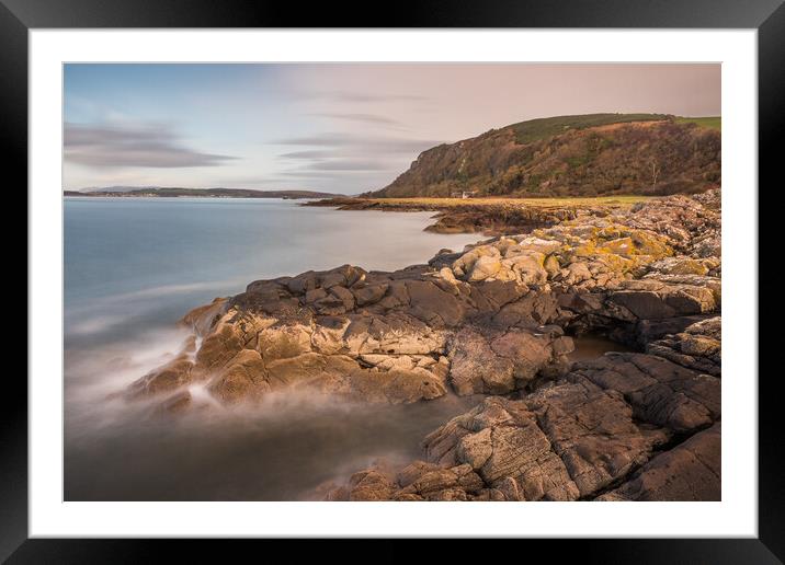 The view north from Portencross Jetty  Framed Mounted Print by Tony Keogh