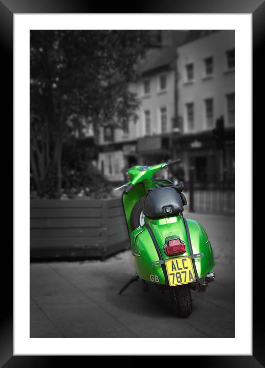 Vespa Sprint Framed Mounted Print by Donnie Canning