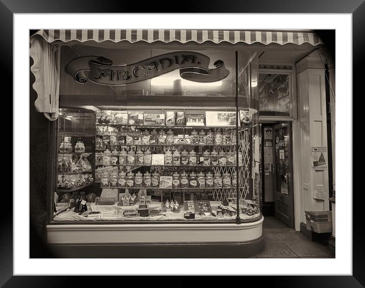 The 100 year old traditional sweetshop Framed Mounted Print by Donnie Canning