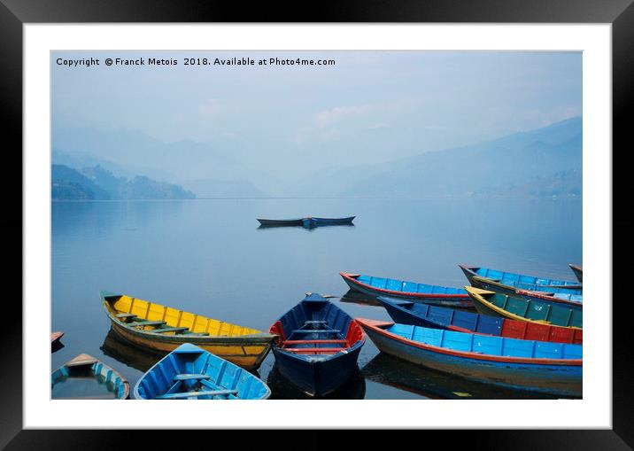 Phewa Tal Framed Mounted Print by Franck Metois