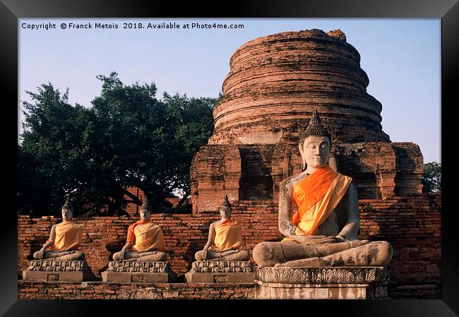 Wat Yai Chai Mongkhon Framed Print by Franck Metois