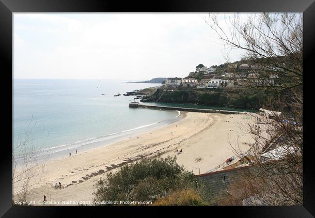 Golden Glory at Looe Beach Framed Print by Graham Nathan