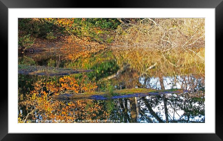 Reflective Pond Framed Mounted Print by Graham Nathan