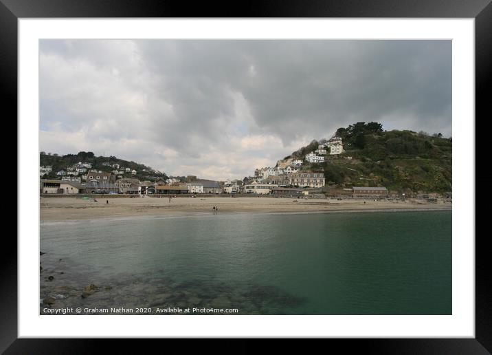 Breathtaking View of Looe Beach Framed Mounted Print by Graham Nathan