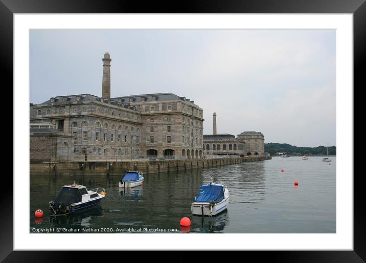 looking at the Royal William yard Plymouth Framed Mounted Print by Graham Nathan