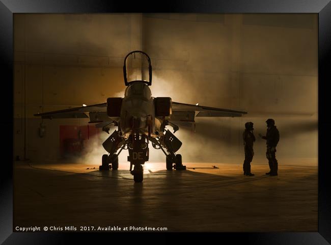 RAF Jaguar + Crew Framed Print by Chris Mills