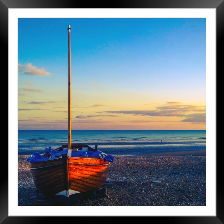 Fishing boat on Hastings Beach Framed Mounted Print by Richard May