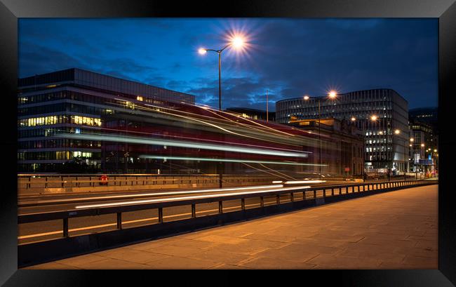 London bus Framed Print by Mike Rockey