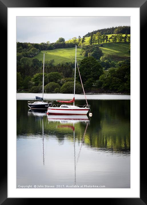 Reflections on Lake Ullswater Framed Mounted Print by John Stoves