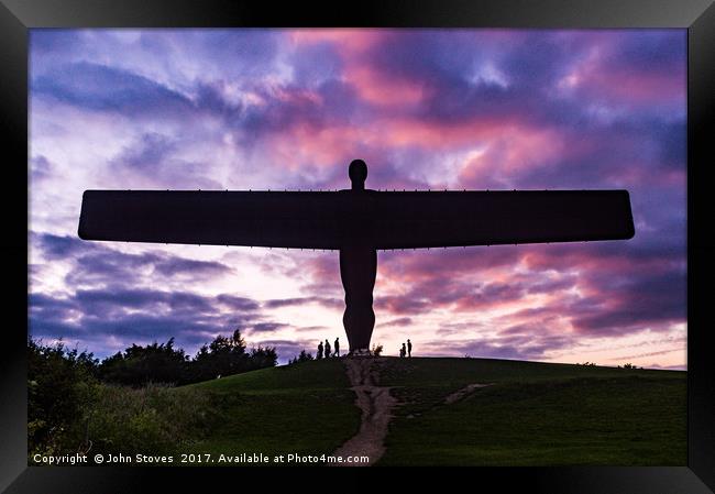 Angel Of The North Sculpture Framed Print by John Stoves