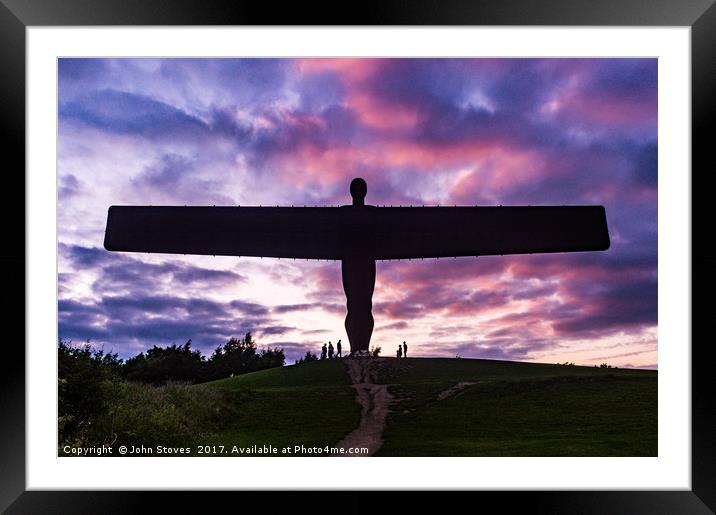 Angel Of The North Sculpture Framed Mounted Print by John Stoves