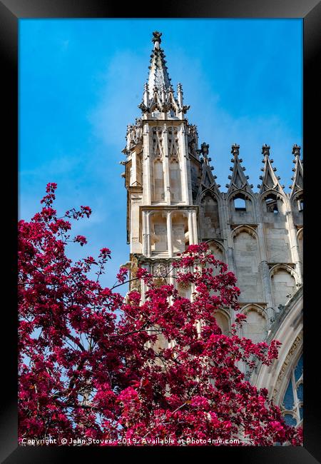 York Minster Spring Blooms Framed Print by John Stoves