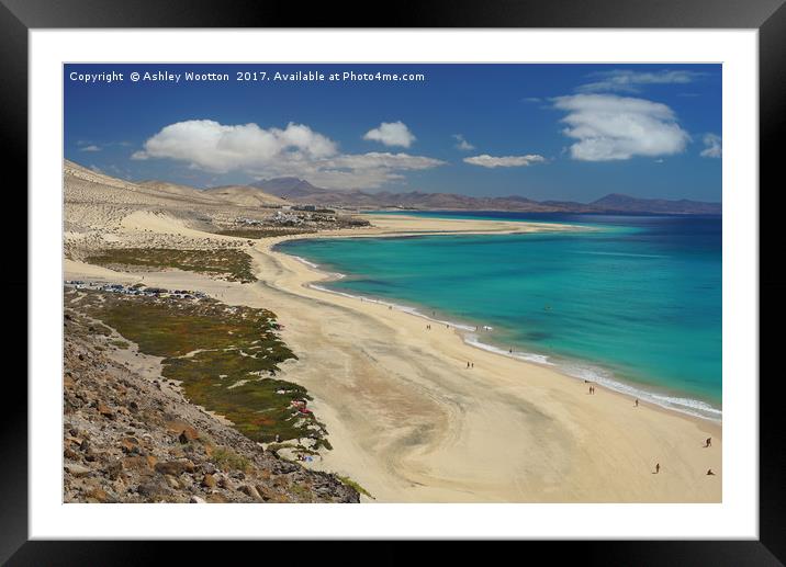 Playa de Sotavento, Fuerteventura Framed Mounted Print by Ashley Wootton