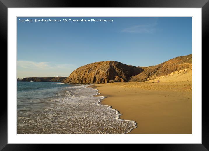 Papagayo Beach, Lanzarote Framed Mounted Print by Ashley Wootton