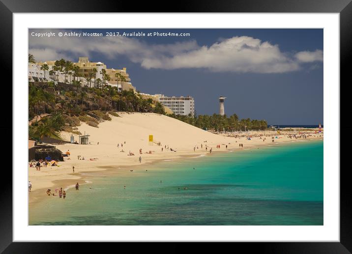 Playa de la Cebada, Fuerteventura Framed Mounted Print by Ashley Wootton