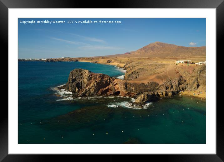 Papagayo Headland, Lanzarote Framed Mounted Print by Ashley Wootton