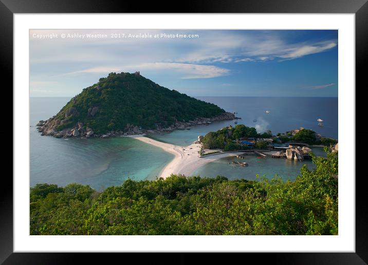 Koh Nang Yuan, Thailand Framed Mounted Print by Ashley Wootton