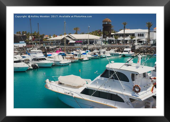 Caleta de Fuste Marina Framed Mounted Print by Ashley Wootton