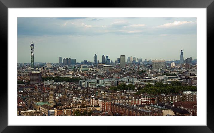 London Skyline Panorama Framed Mounted Print by Linda More