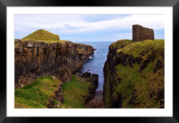 Castle of Old Wick, Caithness, Scotland, UK Framed Mounted Print by Linda More