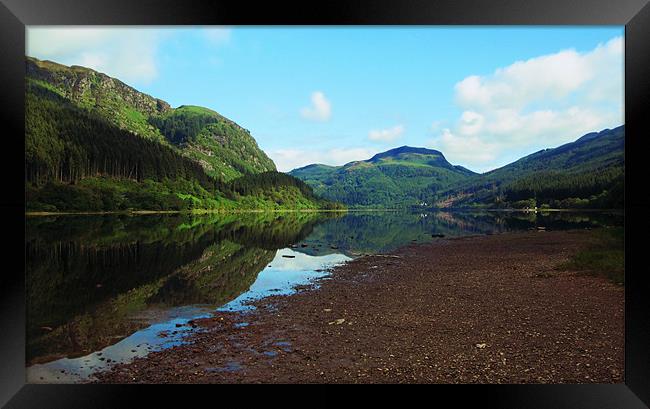 Loch Lubnaig, Scottish landscape Framed Print by Linda More