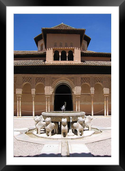 The Alhambra in Granada, Spain Framed Mounted Print by Linda More