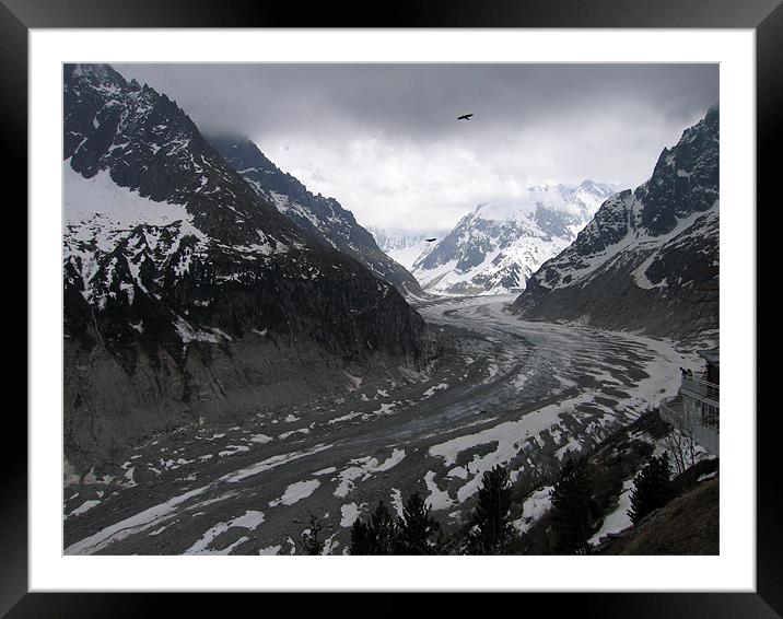 Mer de Glace, french alps, France Framed Mounted Print by Linda More