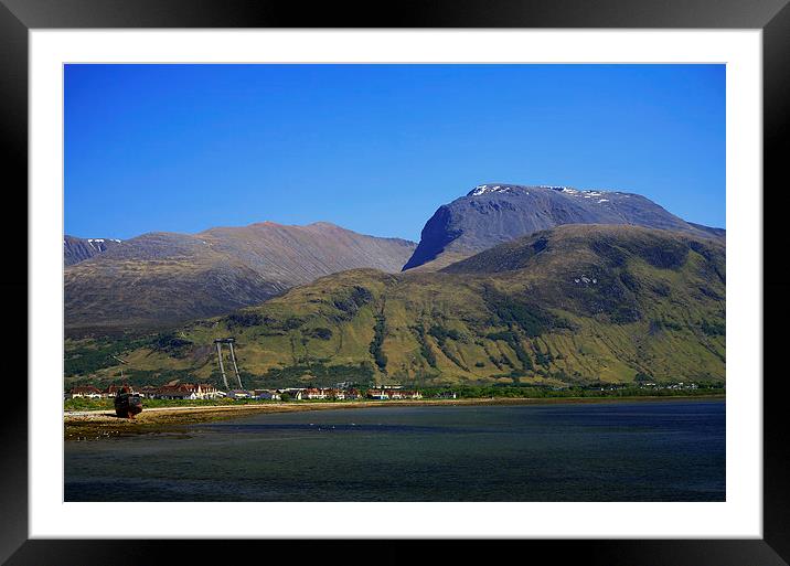  Ben Nevis in summer, Scotland Framed Mounted Print by Linda More