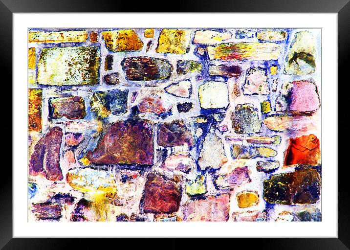 Abstract grunge wall art Framed Mounted Print by Linda More