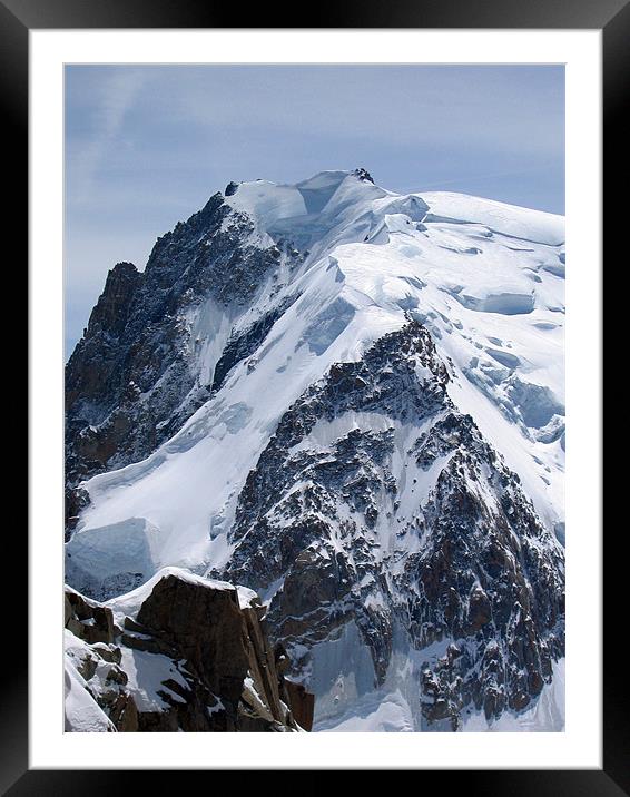 Mont Blanc, France, highest mountain in Europe Framed Mounted Print by Linda More