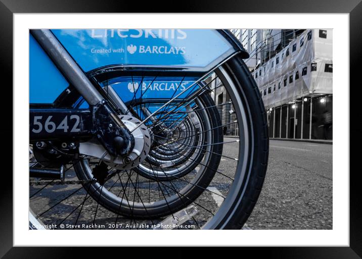 Bike Stop Framed Mounted Print by Steve Rackham