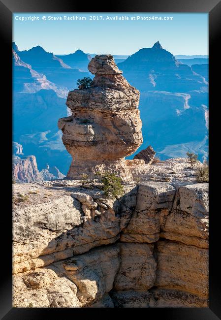 Rock Tower, Grand Canyon Framed Print by Steve Rackham