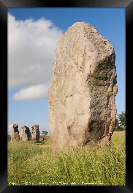 A standing stone at Avebury stone circle Framed Print by Martin Bennett