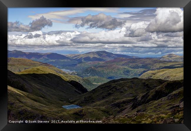 View From Scafell Pike Framed Print by Scott Stevens